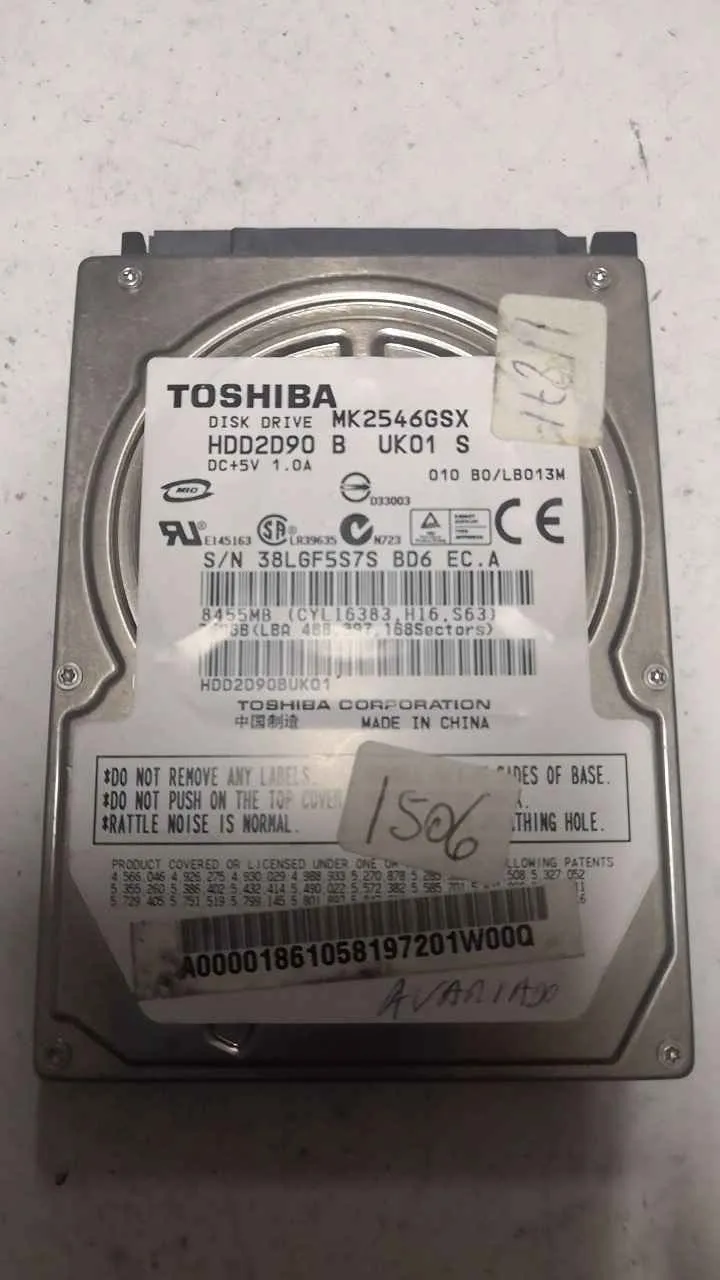 Toshiba MK2546GSX S/N 38LGF5S7SBD6