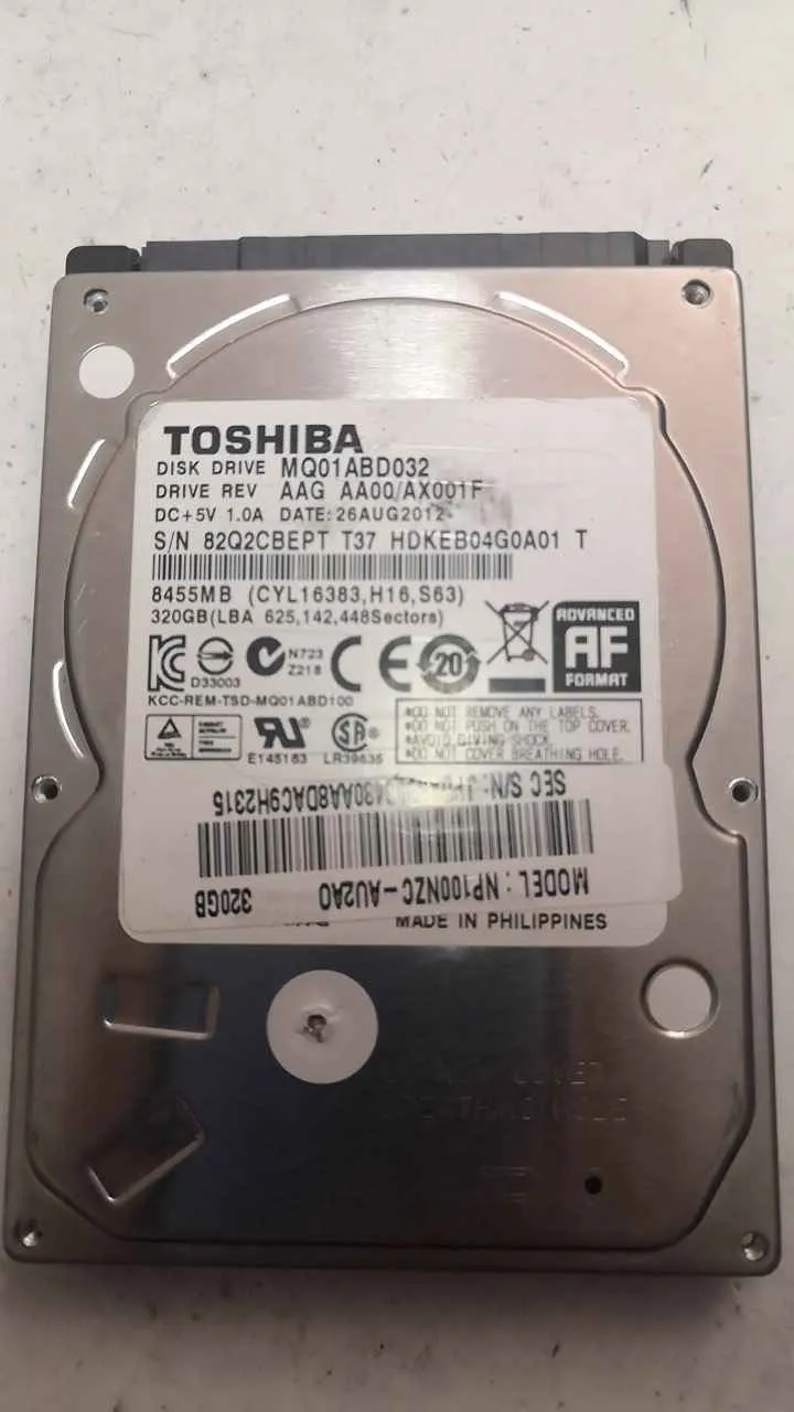 Toshiba MQ01ABD032 S/N 82Q2CBEPTT37