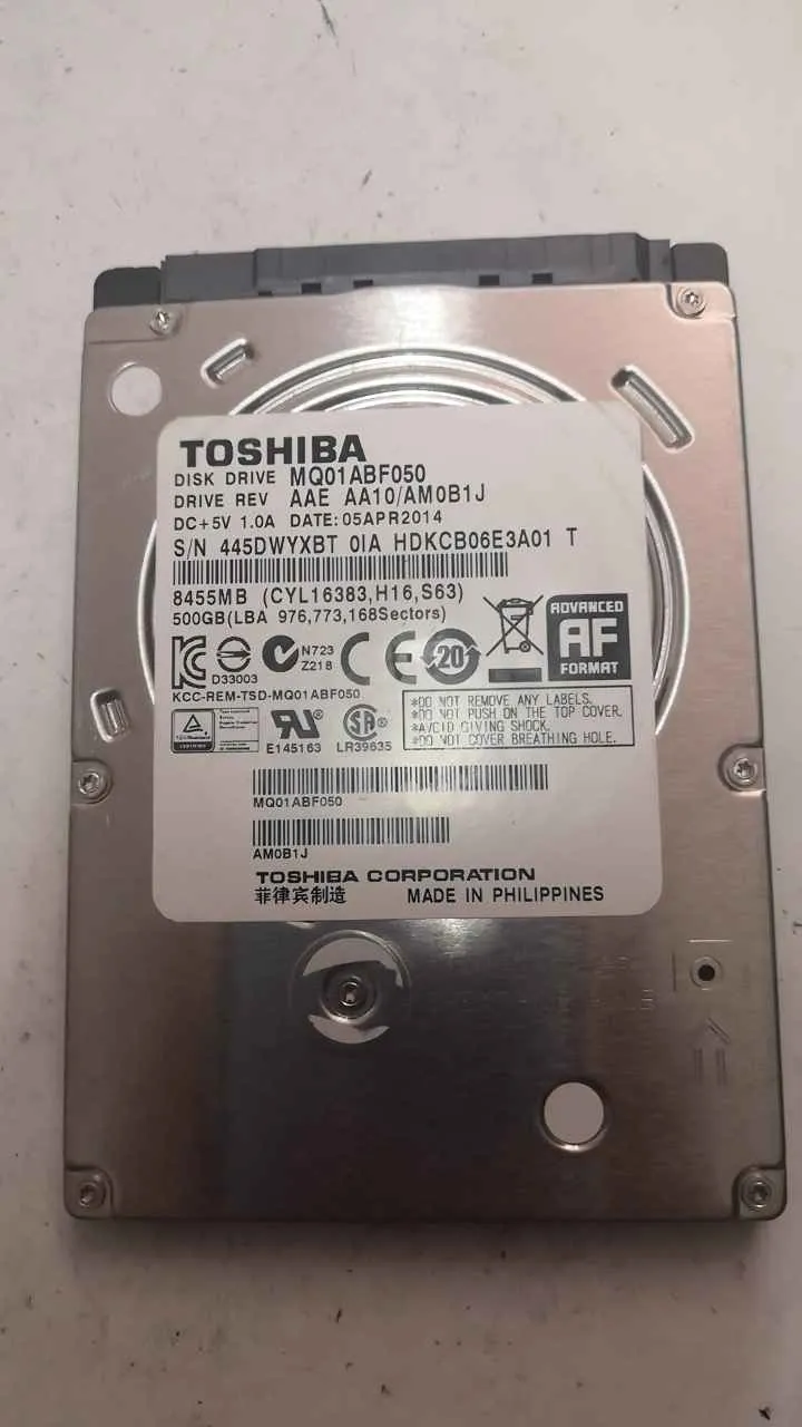Toshiba MQ01ABF050 S/N 445DWYXBT0IA