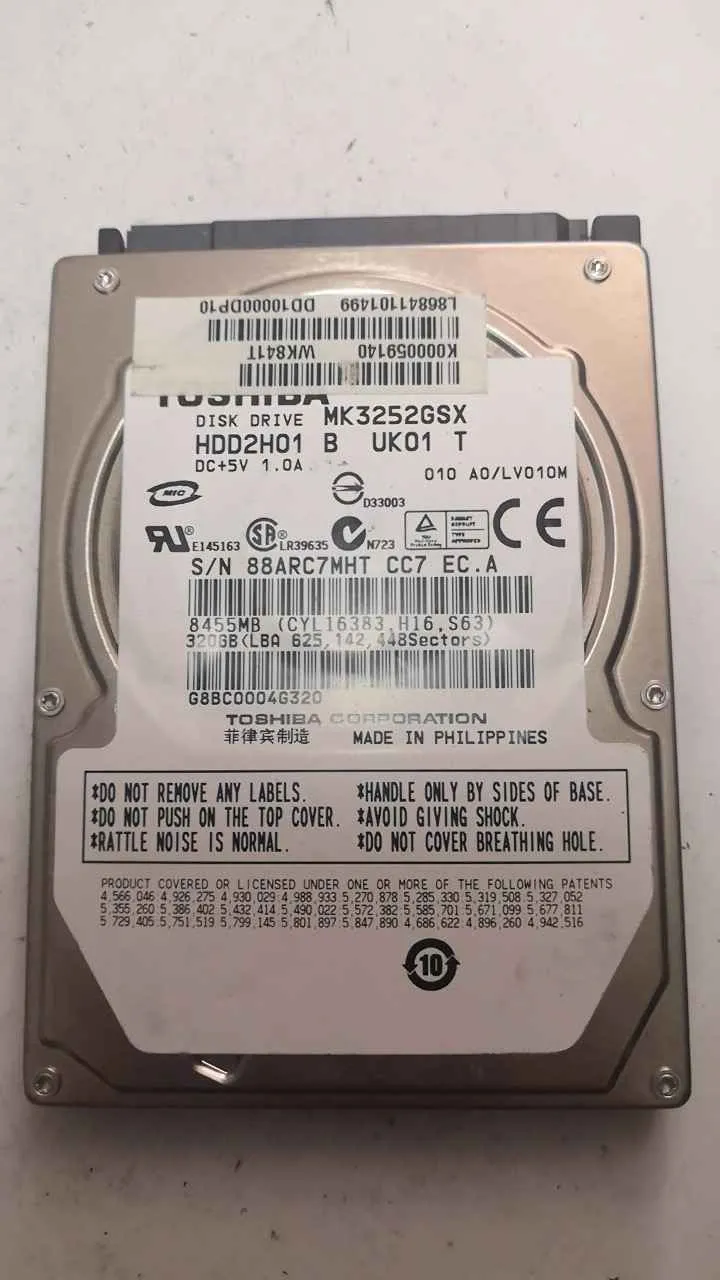 Toshiba MK3252GSX S/N 88ARC7MHTCC7