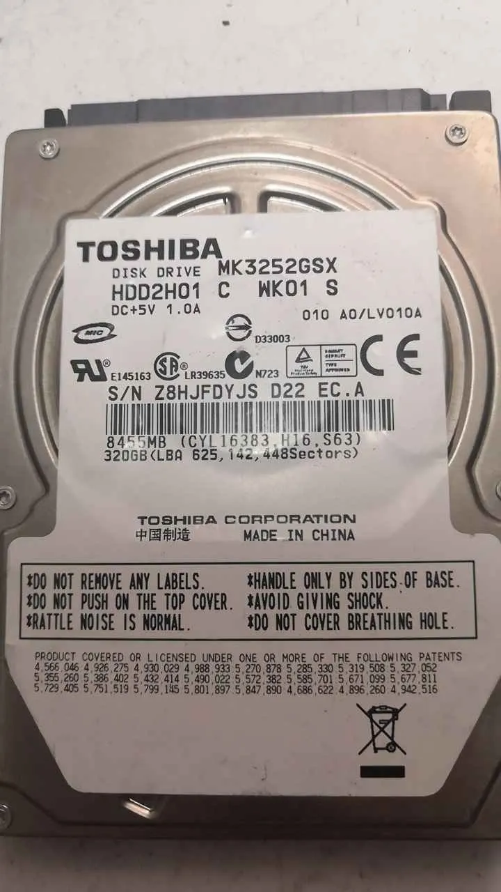 Toshiba MK3252GSX S/N Z8HJFDYJSD22