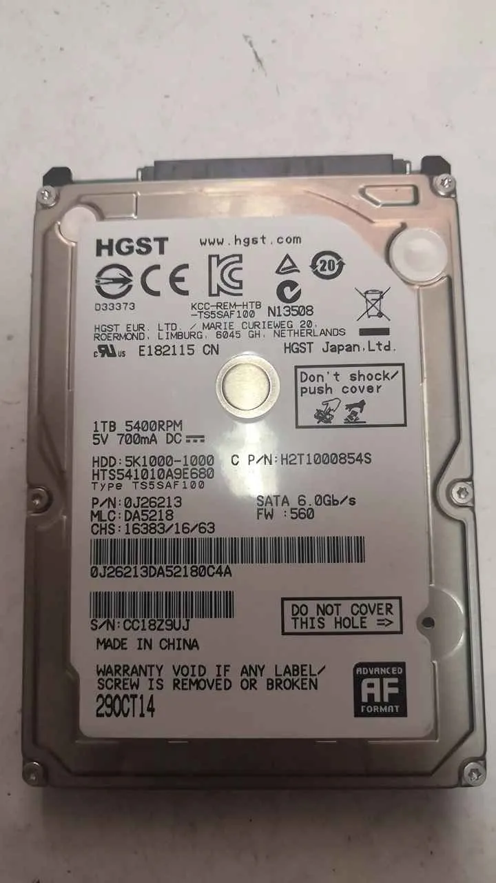 Hitachi HTS541010A9E680 S/N CC18Z9UJ
