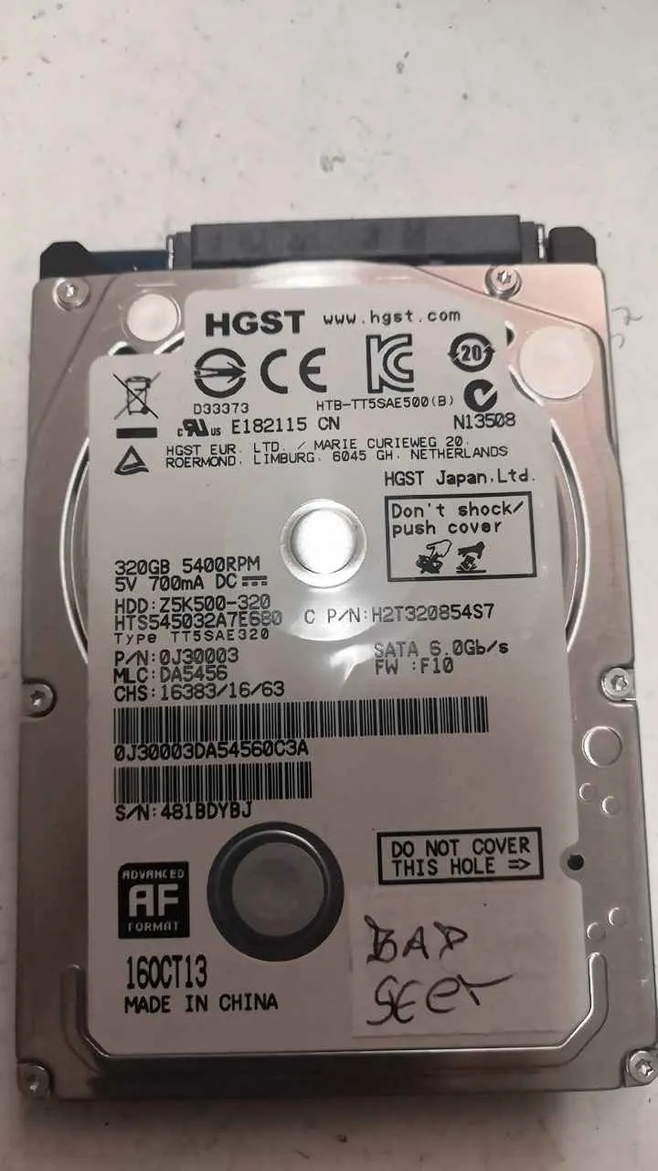 Hitachi HTS545032A7E680 S/N 481BDYBJ