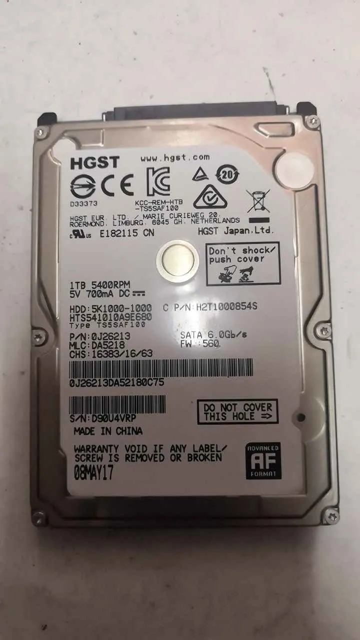 Hitachi HTS541010A9E680 S/N D90U4VRP