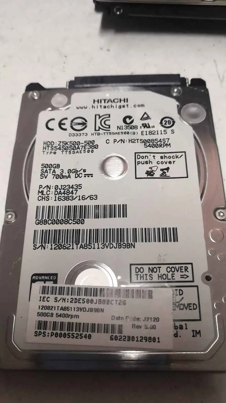 Hitachi HTA545050A7E380 S/N 120821TA85113VDJB9BN