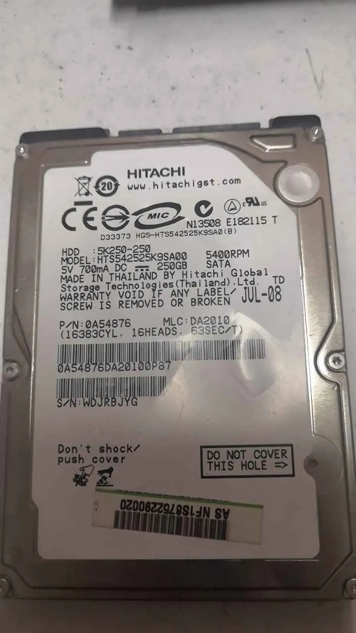 Hitachi HTA542525K9SA00 S/N WDJRBJYG