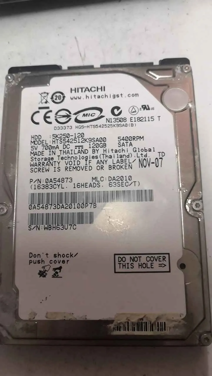 Hitachi HTA542512K9SA00 S/N WBH63U7C