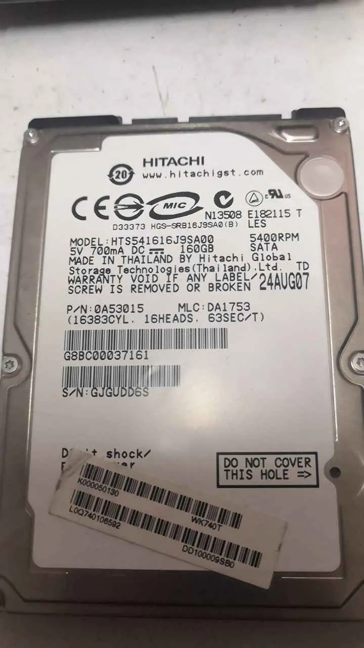 Hitachi GTA541616J9SA00 S/N GJGUDD6S