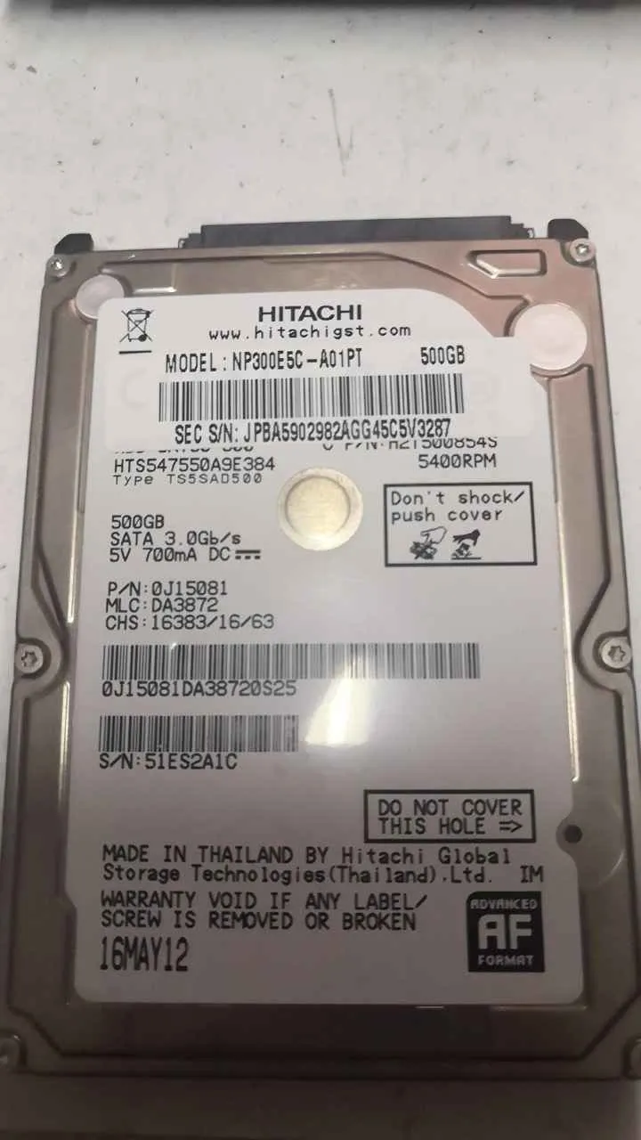 Hitachi HTA547550A9E384 S/N 51ES2A1C