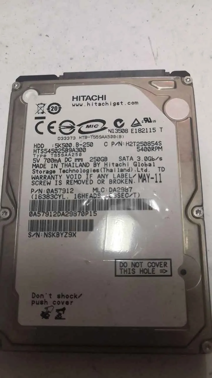 Hitachi HTA545025B9A300 S/N NSKBYZ9X