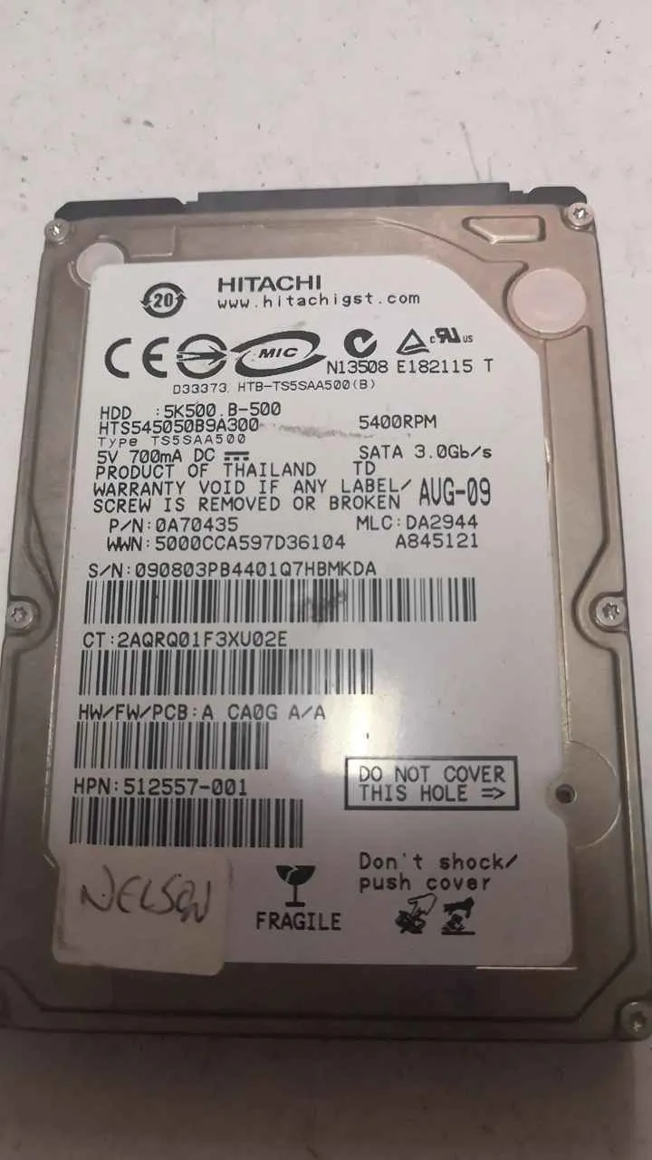 Hitachi HTA545050B9A300 S/N 090803PB4401Q7HBMKDA
