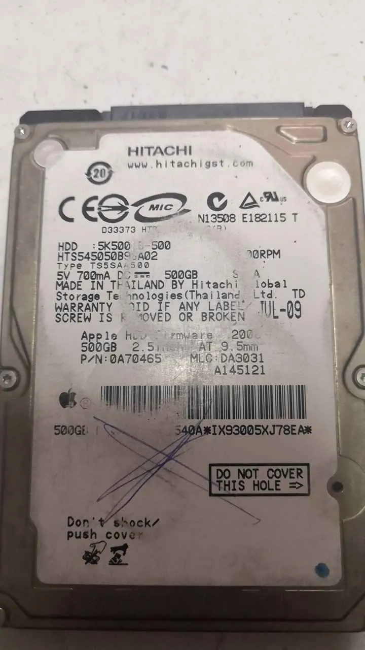 Hitachi GTA545050B9SA02 S/N IX93005XJ78EA