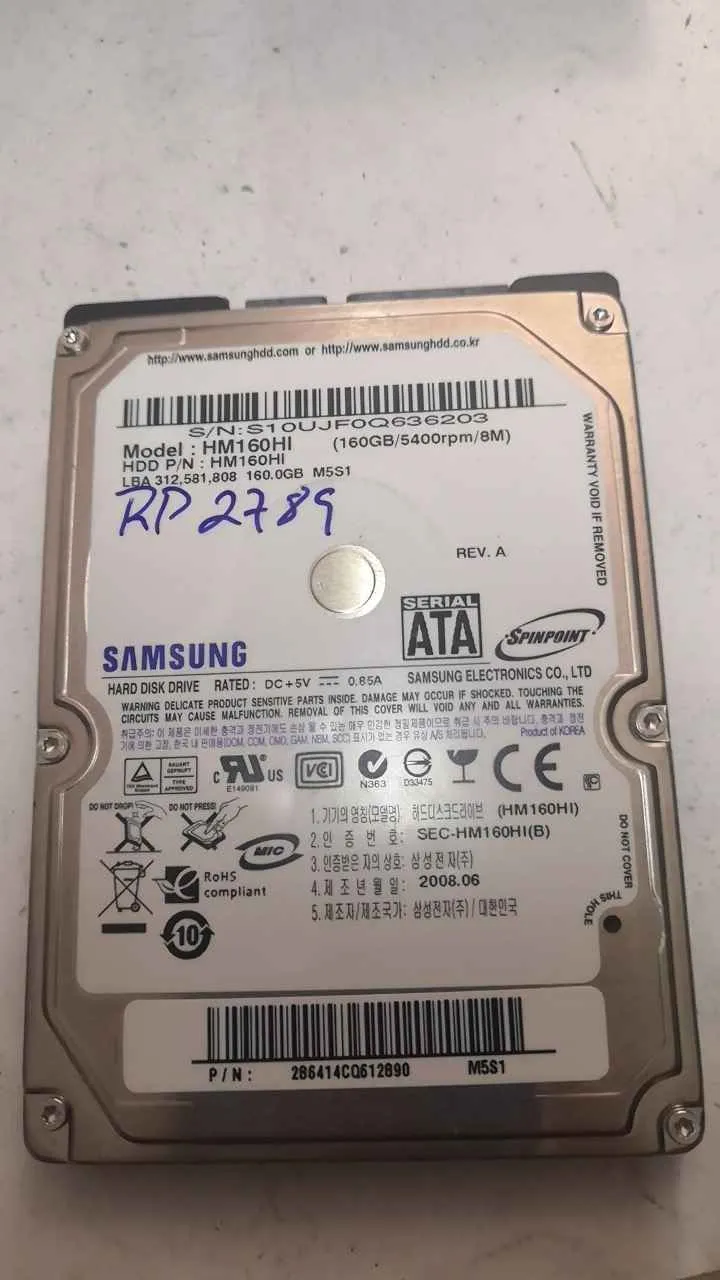 Samsung HM160HI S/N S10UJF0Q636203