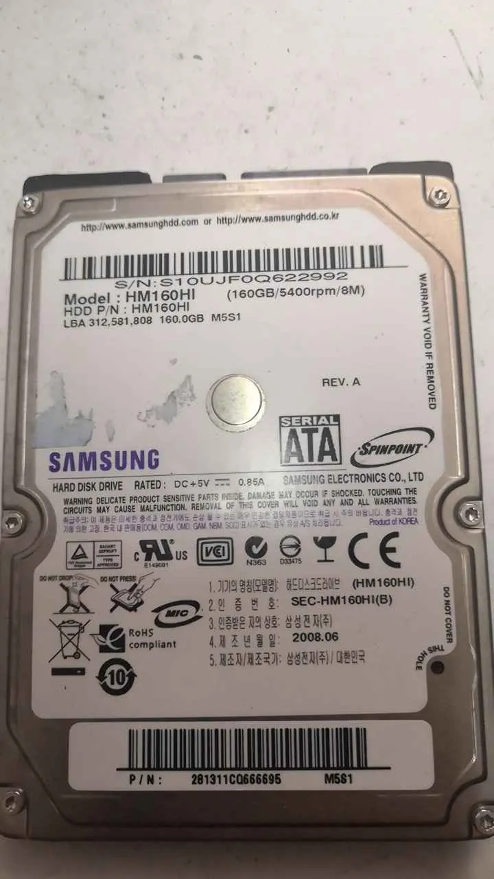 Samsung HM160HI S/N S10UJF0Q622992