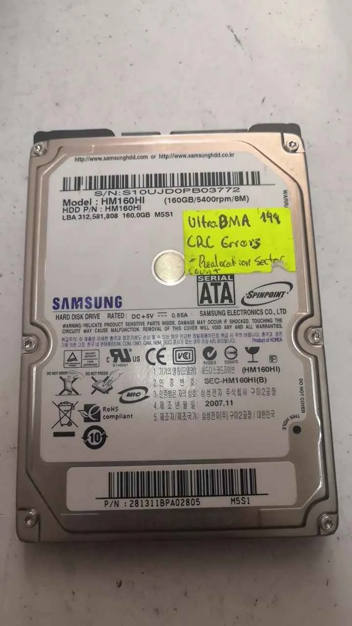 Samsung HM160HI S/N S10UJD0PB03772