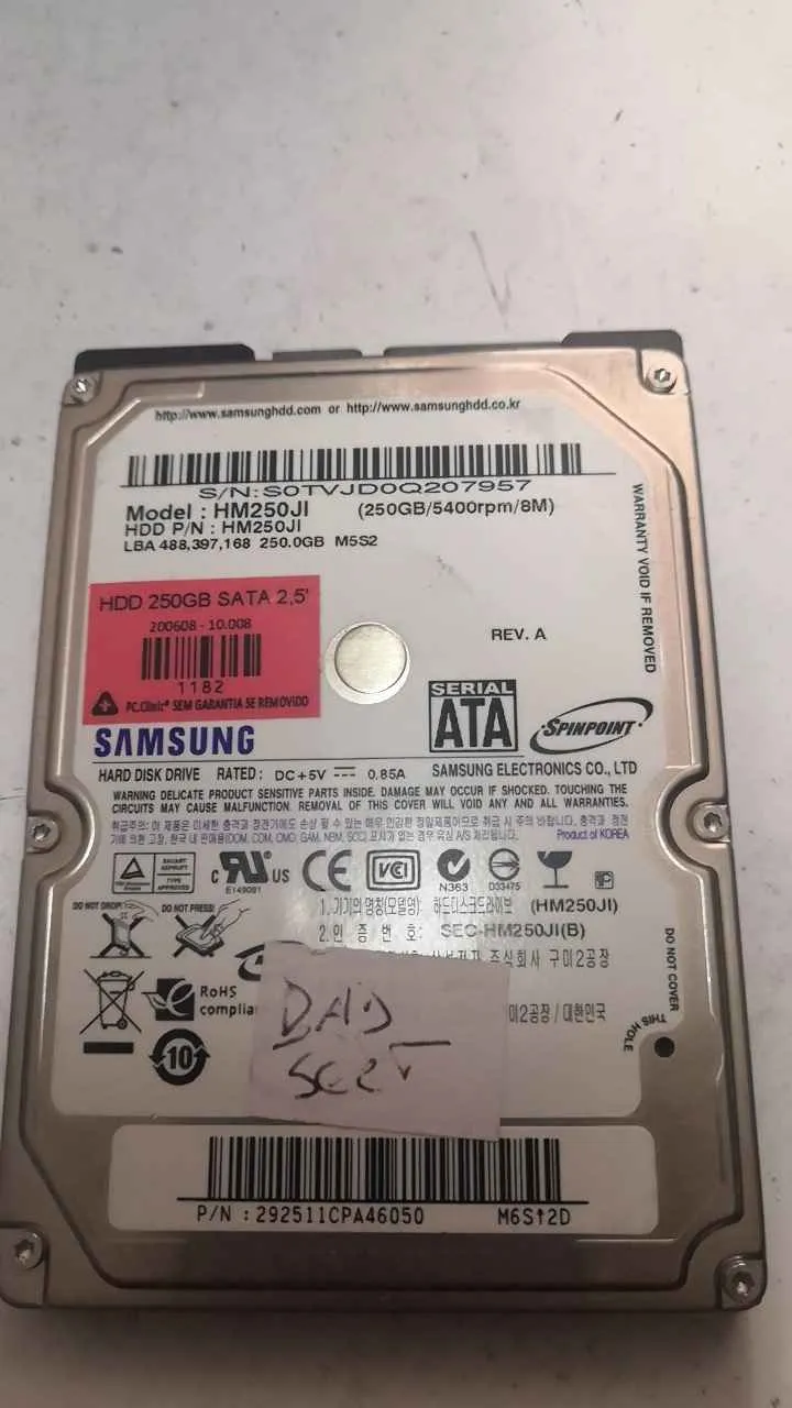 Samsung HM250JI S/N S0TVJD0Q207957