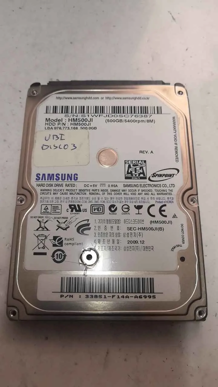Samsung HM500JI S/N S1WFJD0SC76387