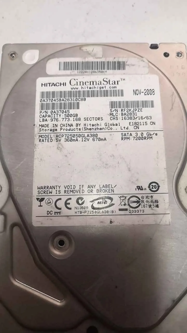 Hitachi HCP725050GLA380 S/N RF2KJPZE