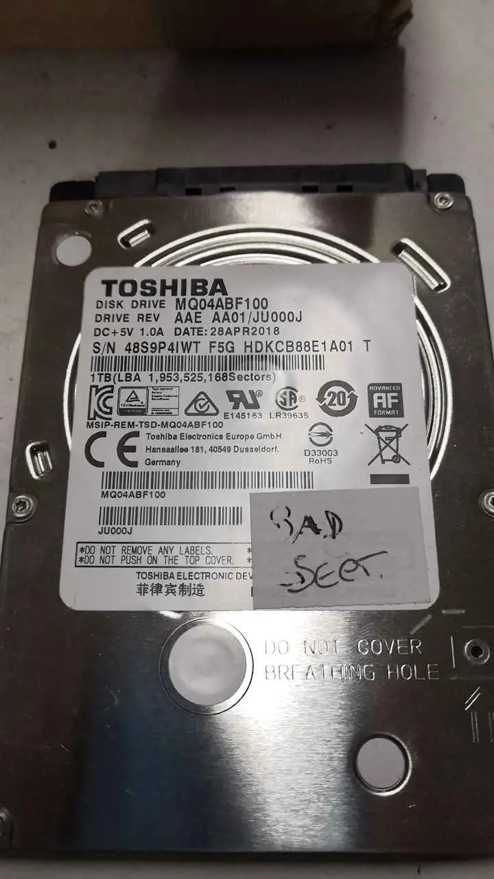 Toshiba MQ04ABF100 S/N 48S9P4IWTF5G