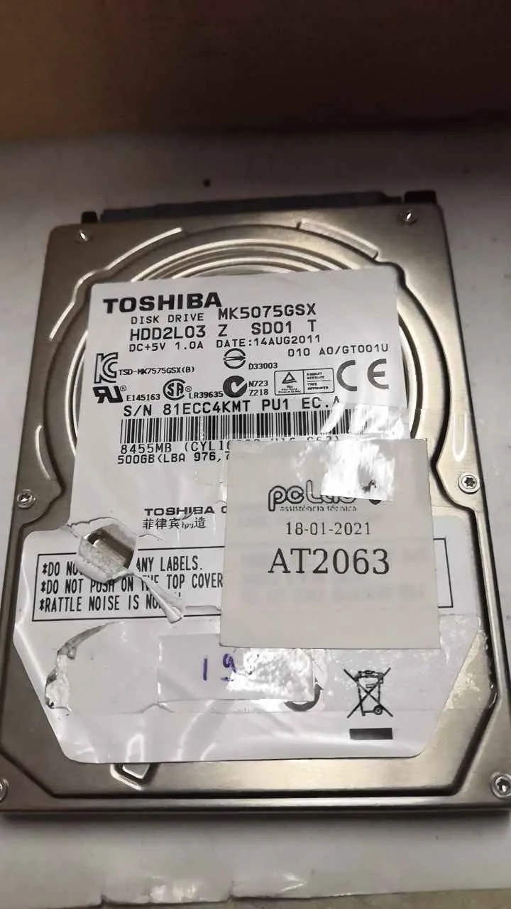 Toshiba MK5075GSX S/N 81ECC4KMTPU1