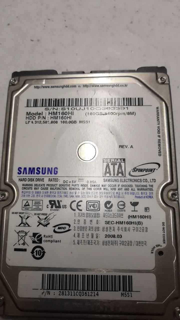 Samsung HM160HI S/N S10UJ10Q303391