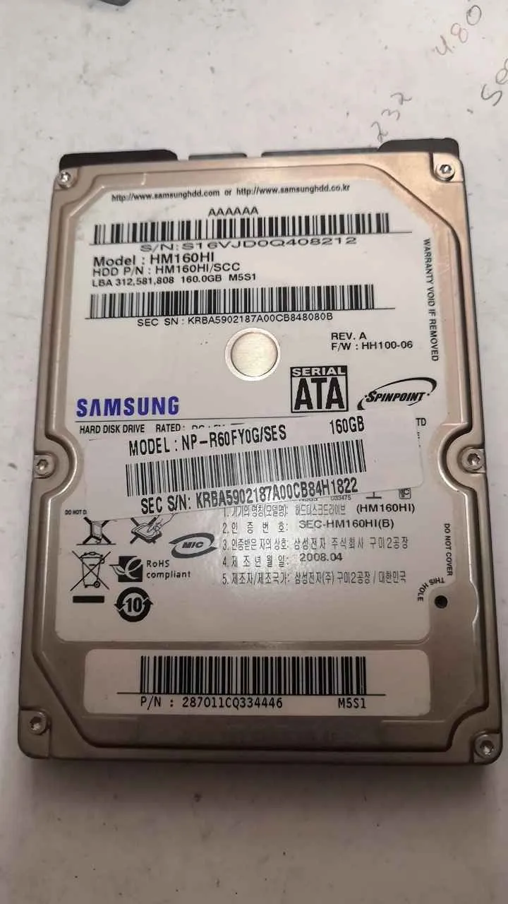 Samsung HM160HI S/N S16VJD0Q408212