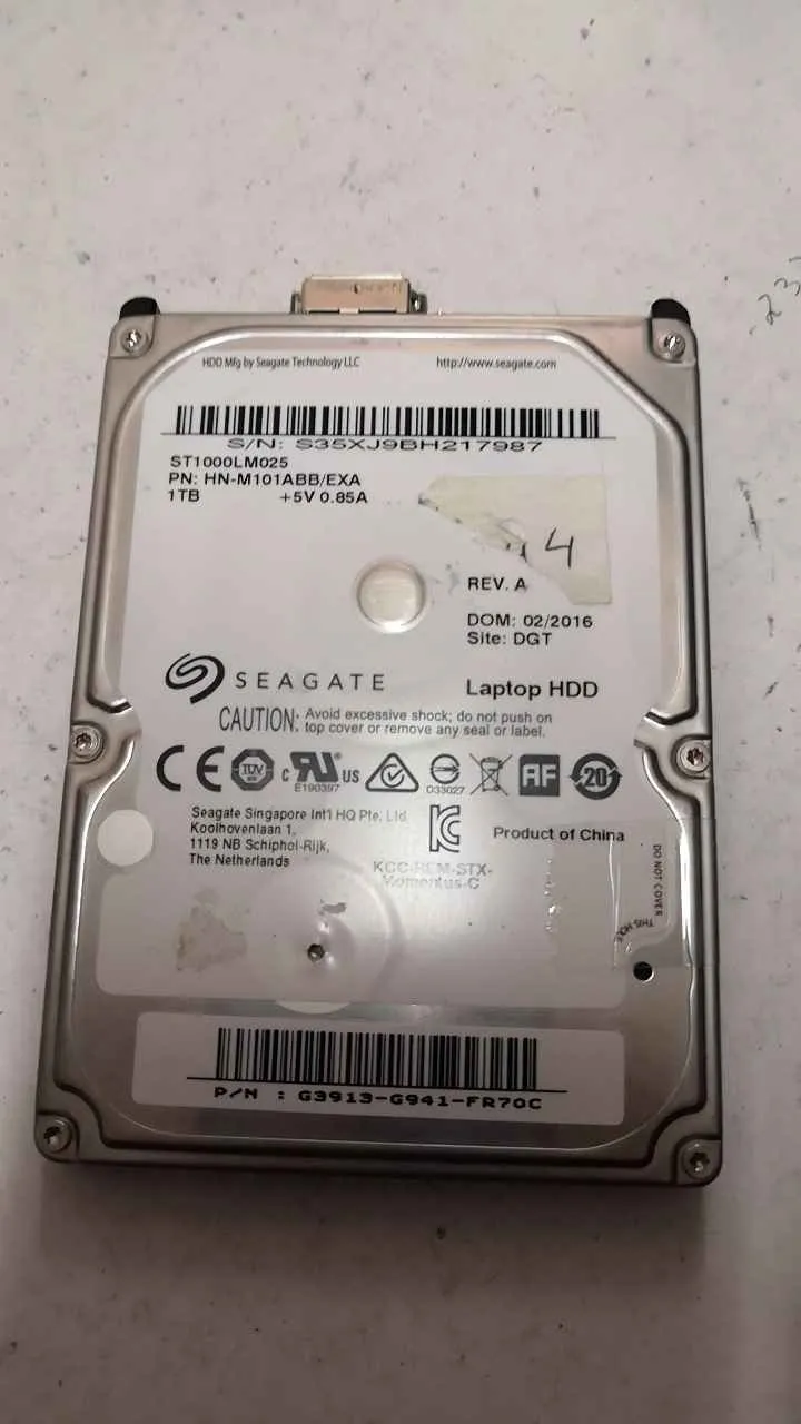 Seagate ST1000LM024 S/N S35XJ9BH217987