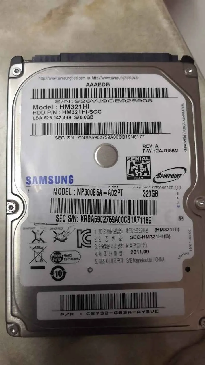 Samsung HM321HI S/N S26VJ9CB925908
