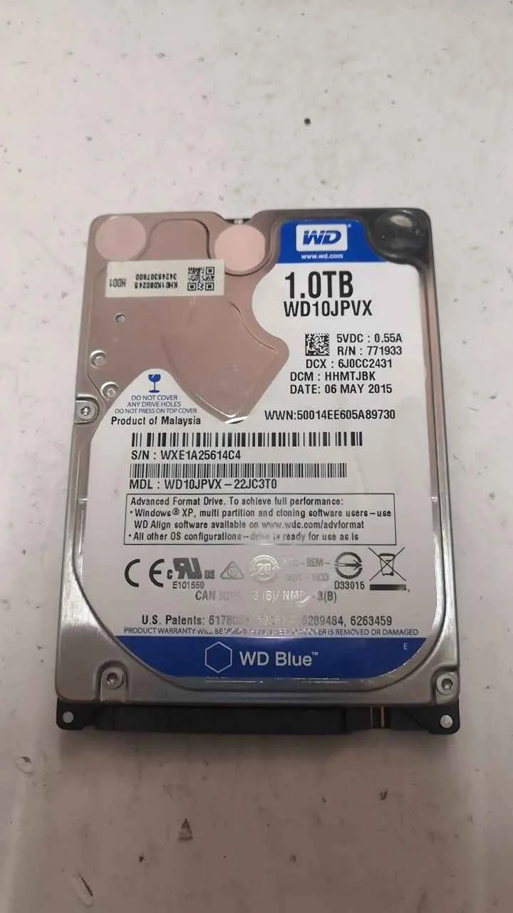 Western Digital WD10JPVX-22JC3T0 S/N WXE1A25614C4
