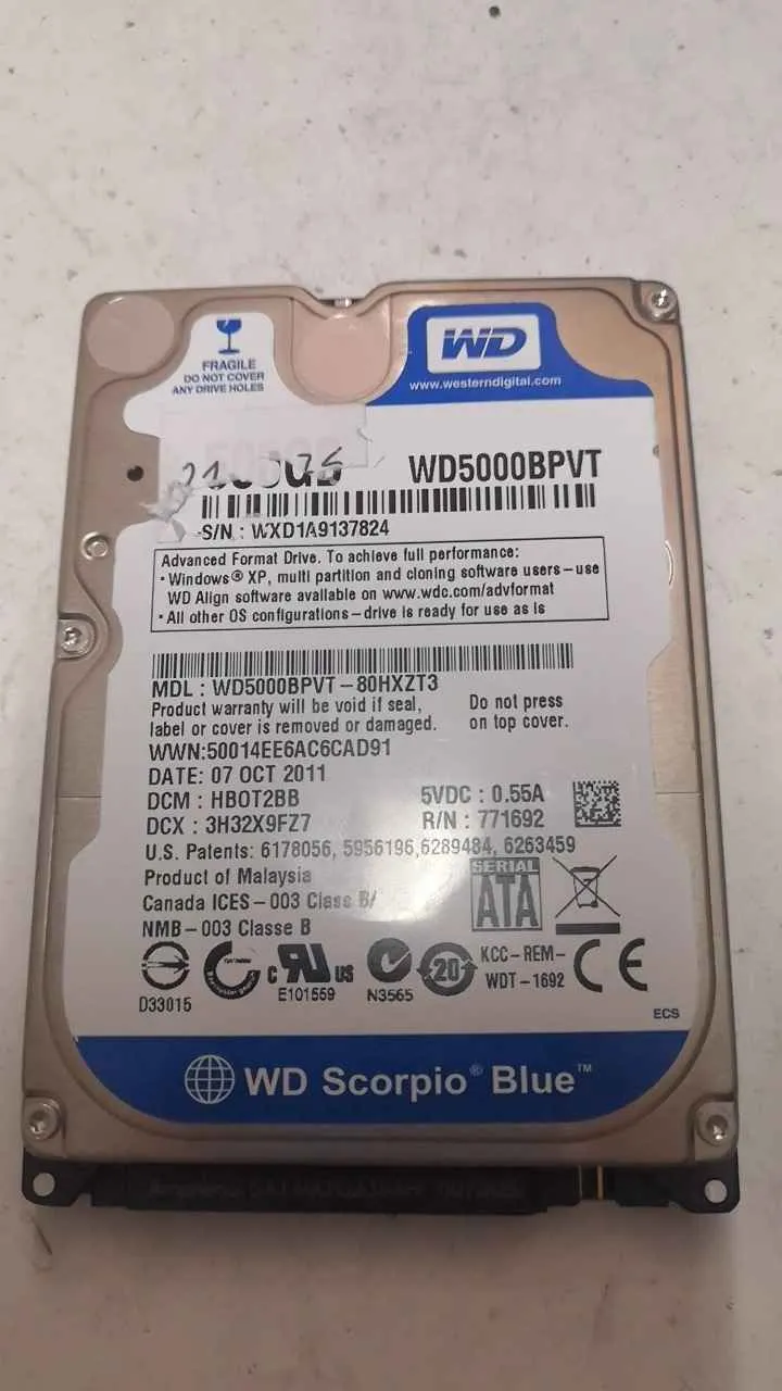 WD5000BPVT-80HXZT3