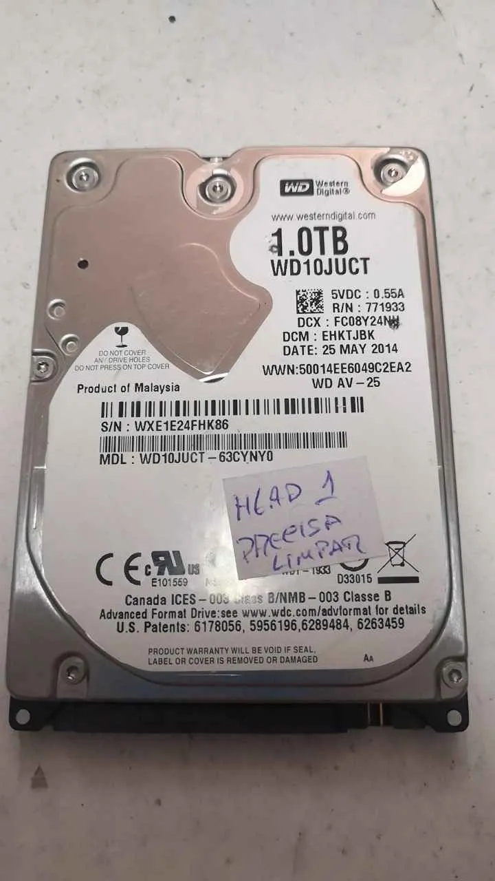 Western Digital WD10JUCT-63CYNY0 S/N WXE1E24FHK86