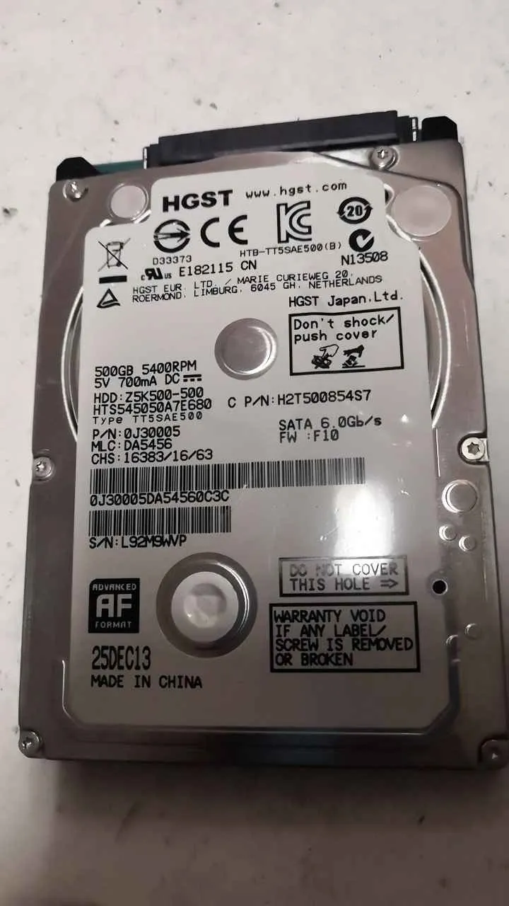 Hitachi HST545050A7E680 S/N L92M9WVP