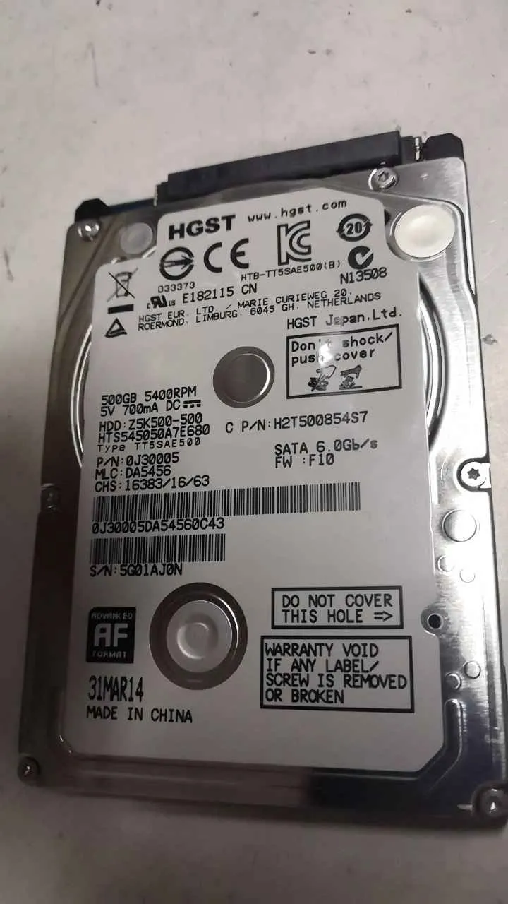 Hitachi HTS545050A7E680 S/N 5G01AJ0N