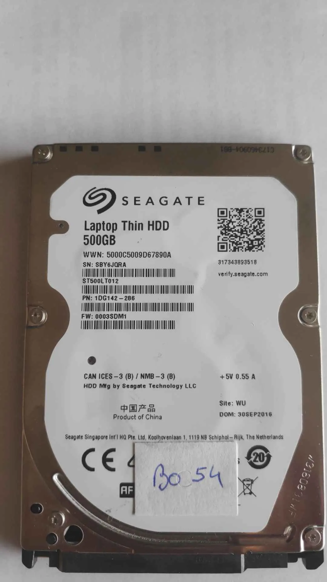 Seagate ST500LT012 S/N SBY6JQRA