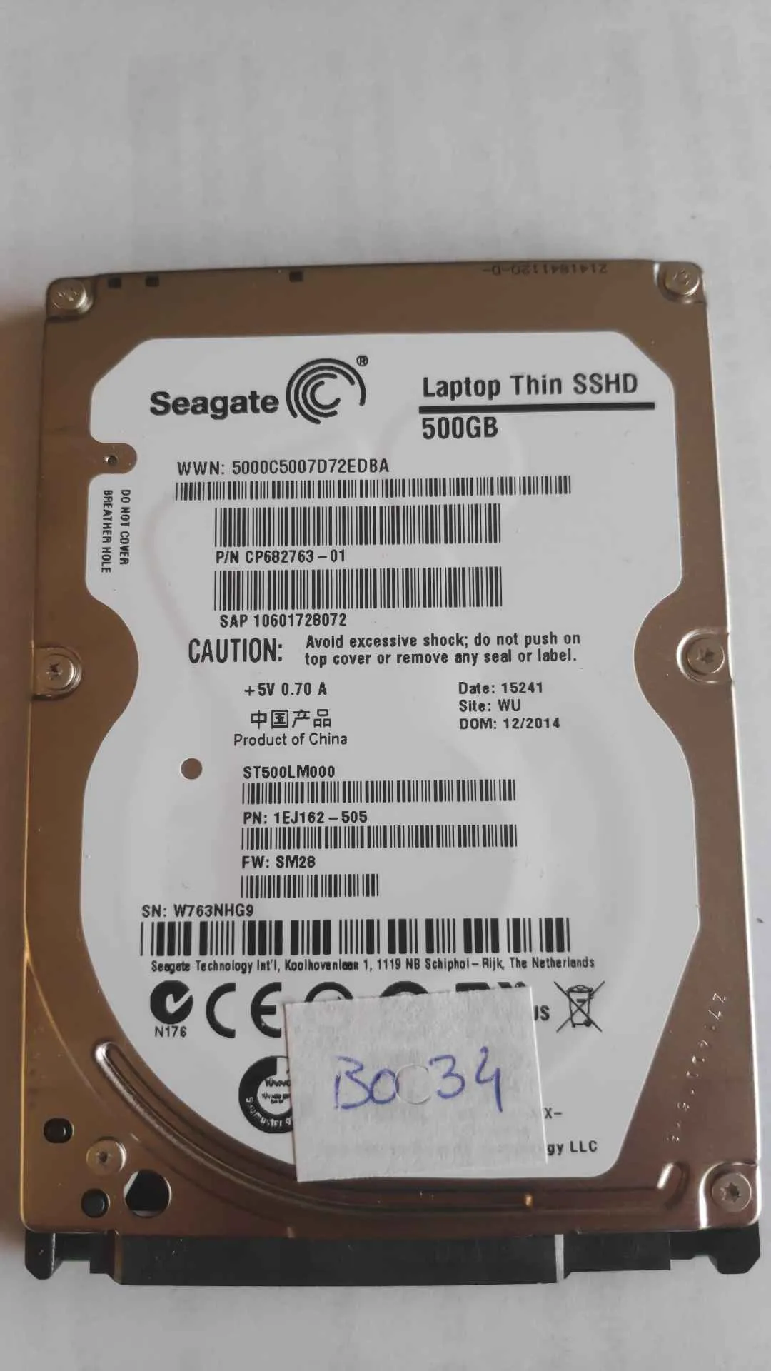 Seagate ST500LM000 S/N W763NHG9