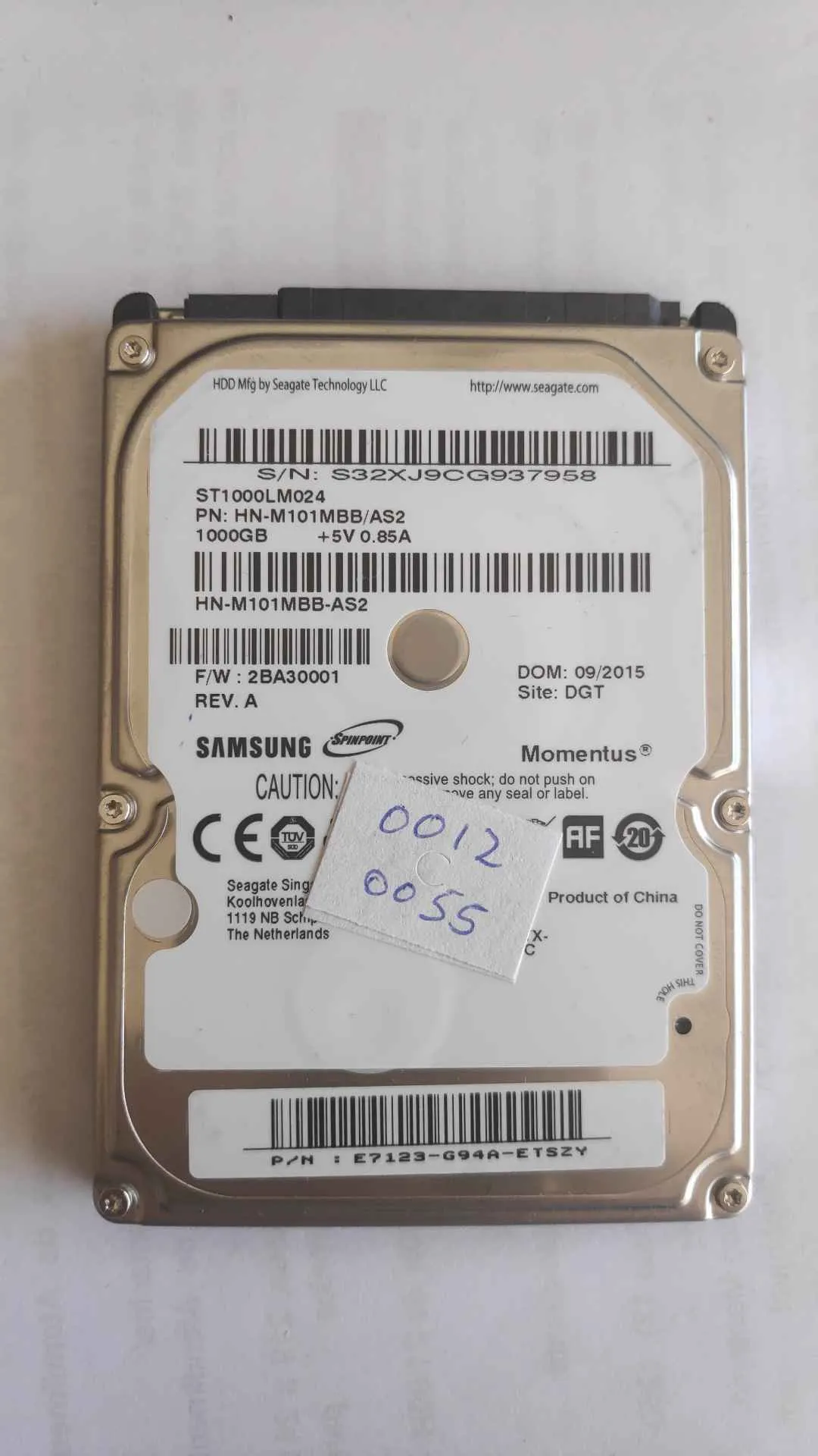 Seagate ST1000LM024 S/N S32XJ9CG937958