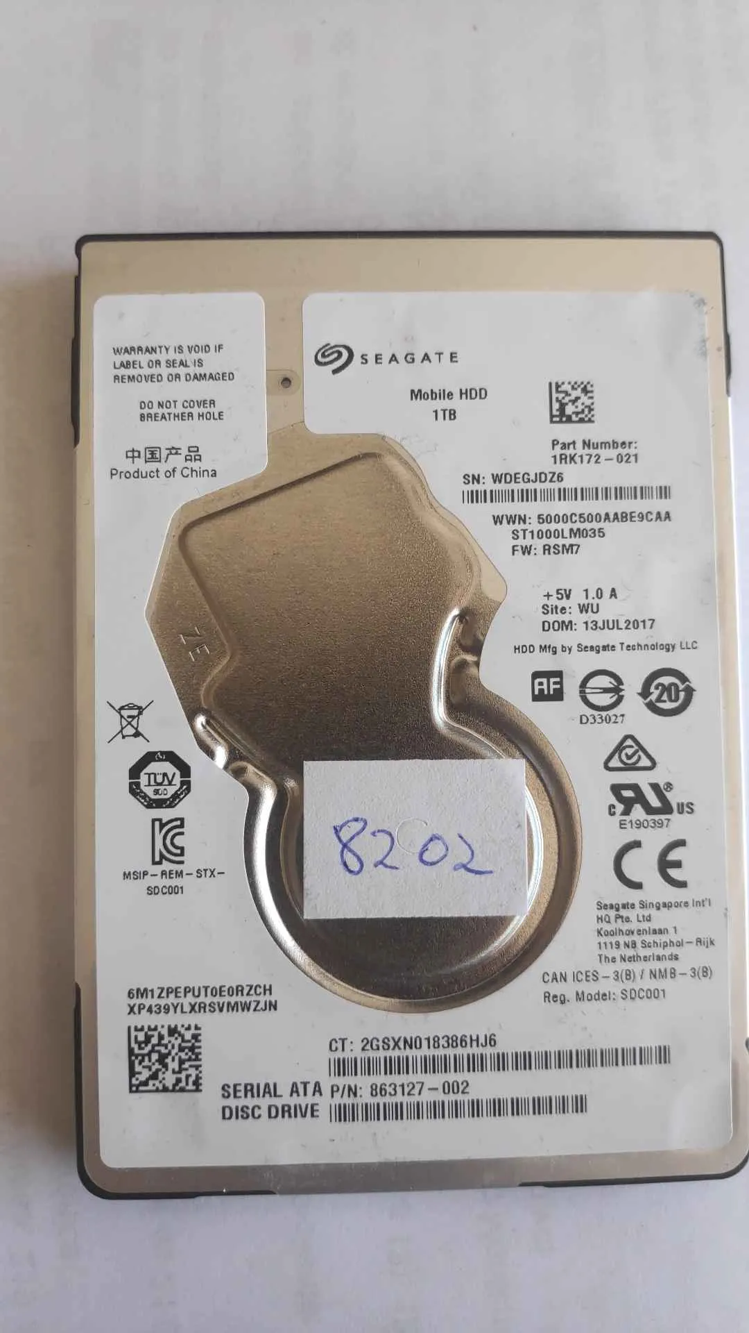 Seagate ST1000LM035 S/N WDEGJDZ6