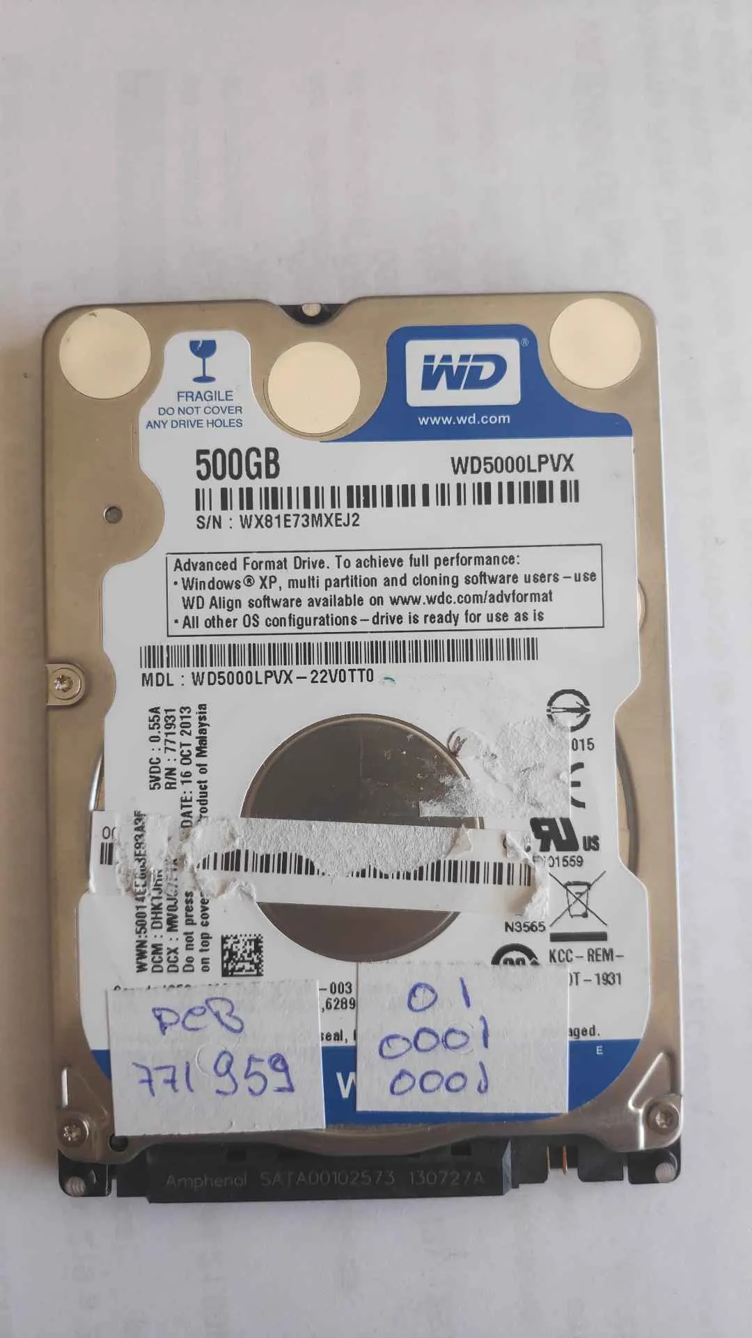 WD5000LPVX-22V0TT0