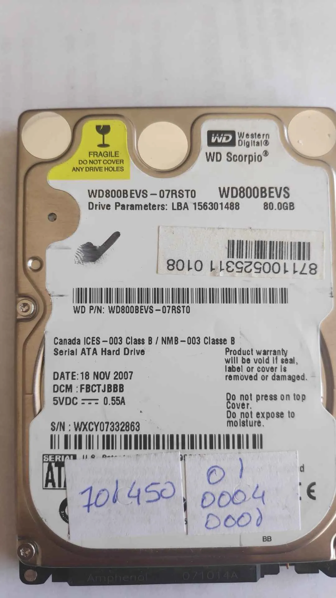 WD800BEVS-07RST0