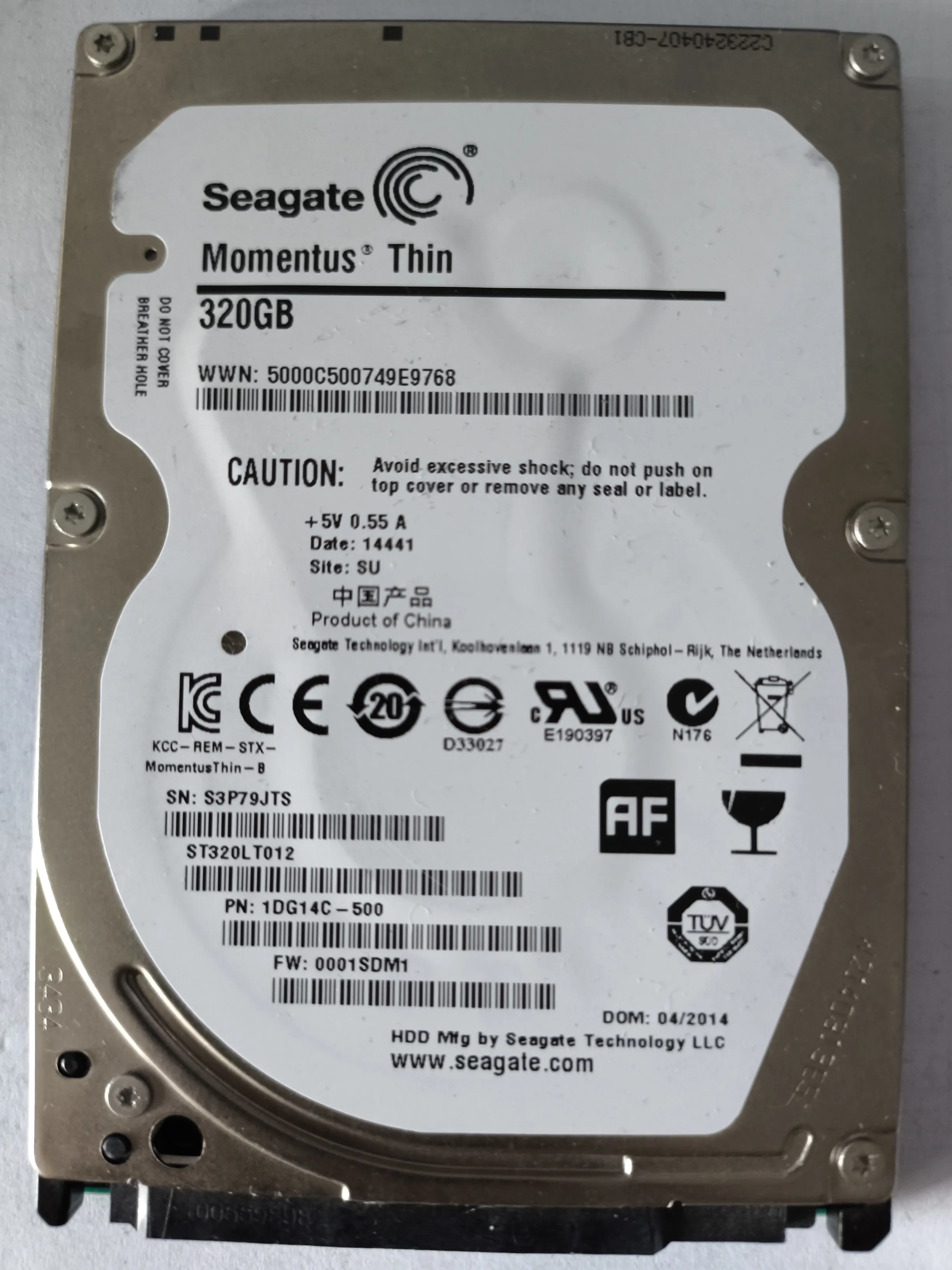 Seagate ST320LT012 S/N S3P79JTS