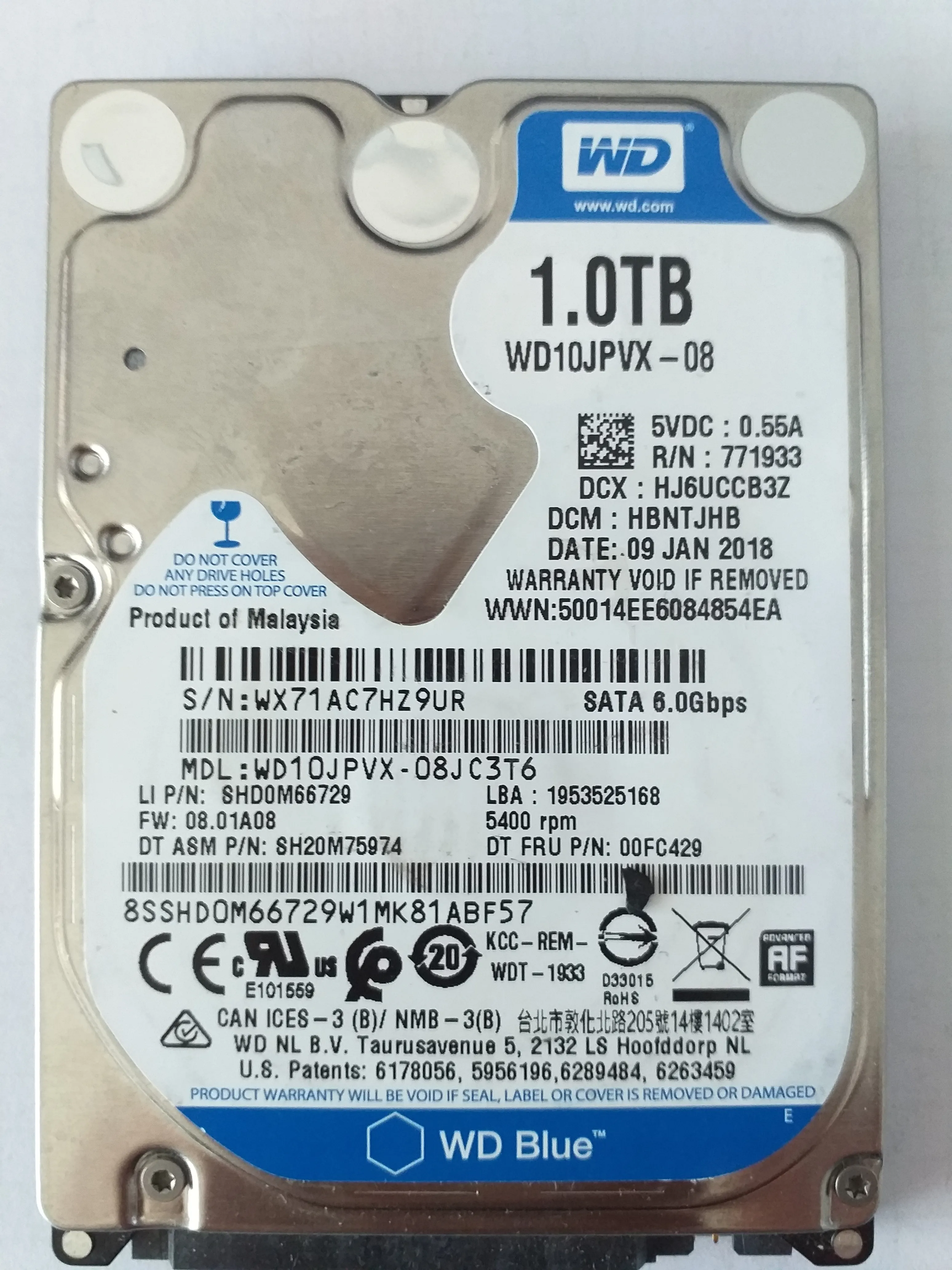 WD10JPVX-08JC3T6