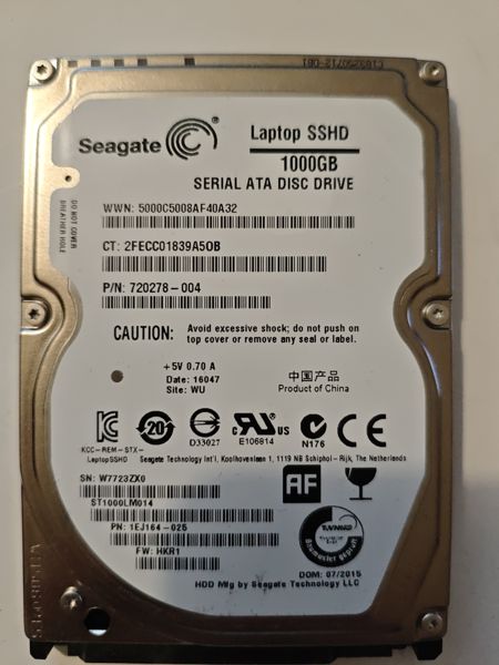 Seagate ST1000LM014 S/N W7723ZX0
