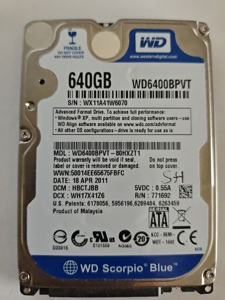WD6400BPVT-80HXZT1