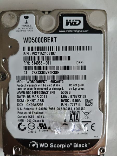 WD5000BEKT-60KA9T0