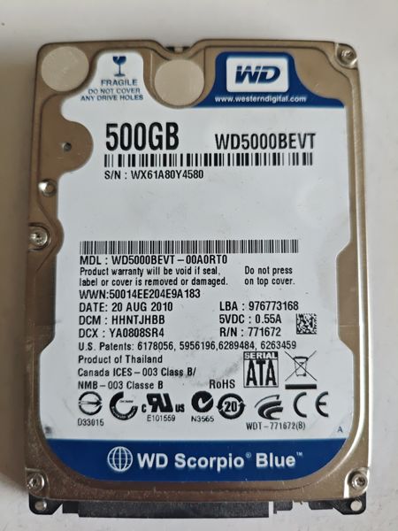 WD5000BEVT-00A0RT0
