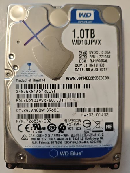 WD10JPVX-60JC3T1