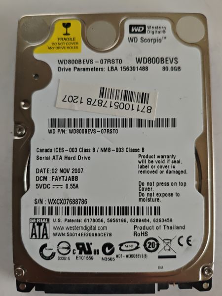 WD800BEVS-07RST0